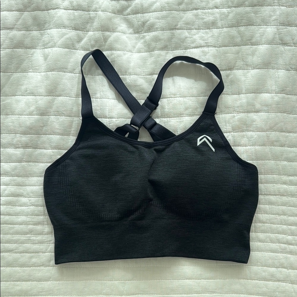 Dark Gray/Navy Blue Sports Bra